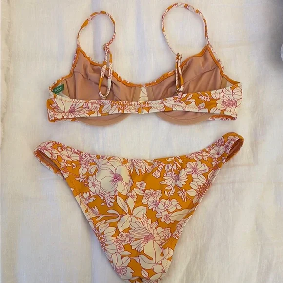 JCREW Floral Orange Bikini Set - Picture 4 of 4